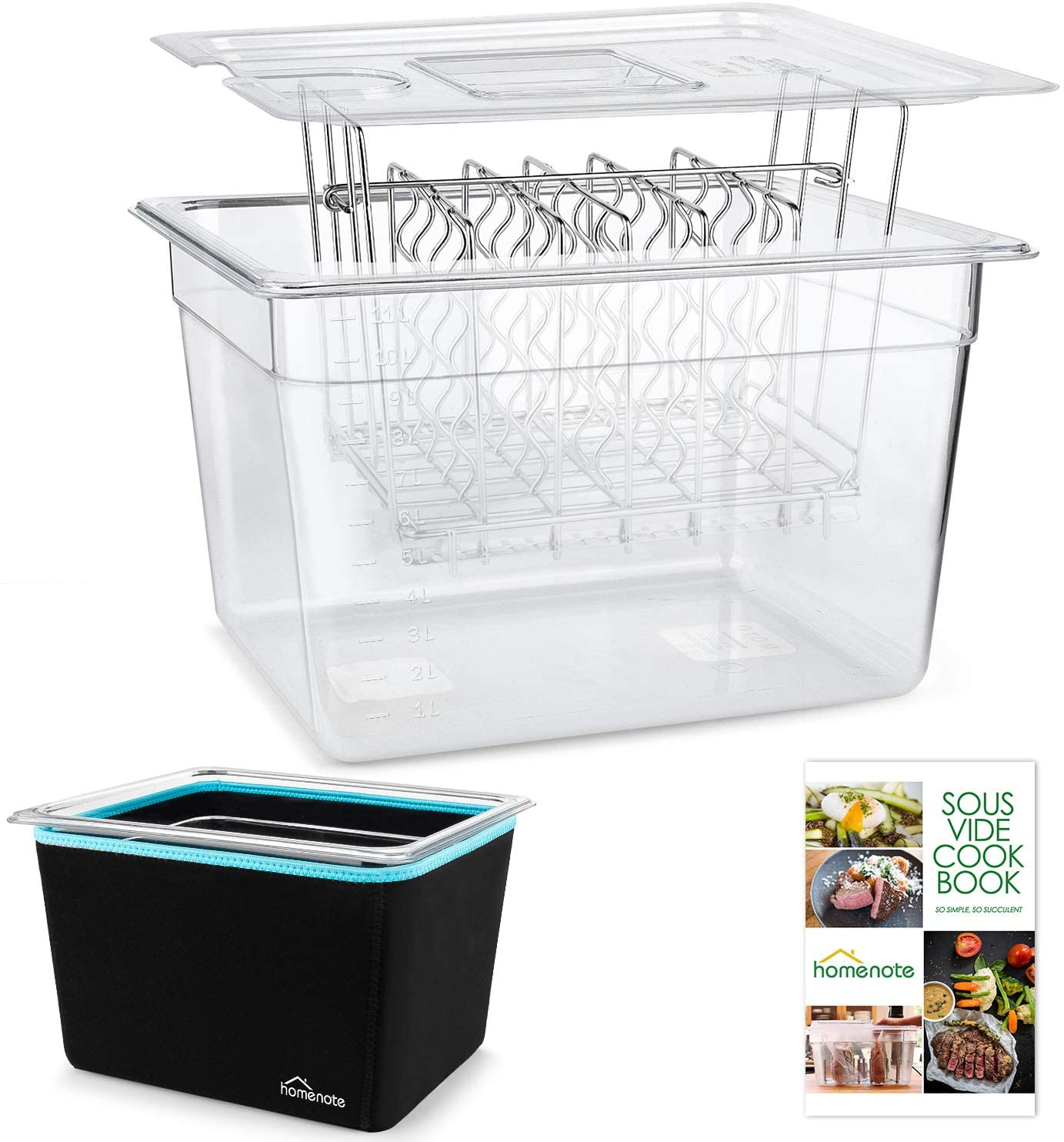 Not for Anova Bluetooth or WiFi EVEREI Sous Vide Container 7 Quart with Rack and Collapsible Hinged Lid for Anova Nano 