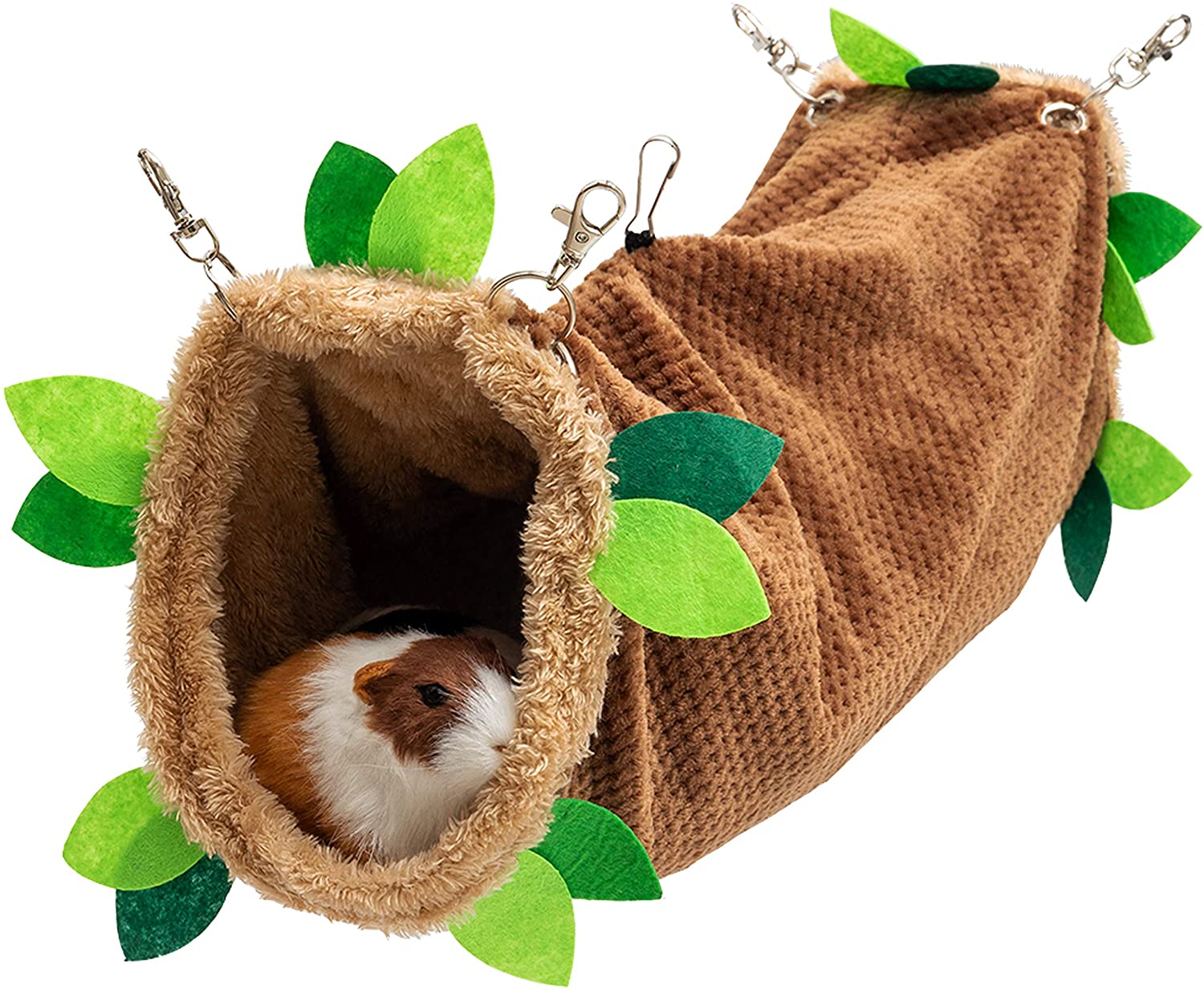 WOWOWMEOW Pet Cage Hanging Cave Bed Warm Hideout for Guinea-Pigs Hamster Squirrel Chinchilla Sugar Glider 