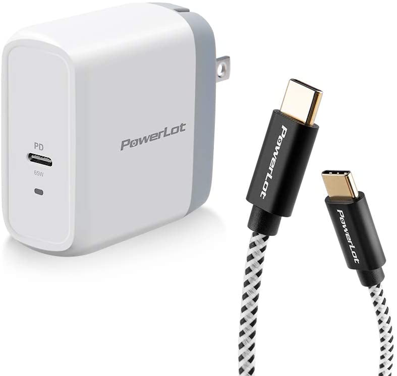 3-Port GaN Tech Supported 65W PD 3.0 Type-C Wall Charger Fast Charging Adapter Cable Included Compatible with MacBook Pro,iPad Pro,iPhone 11/11 Pro Max,Galaxy,Pixel,Huiwei and More USB C Charger 